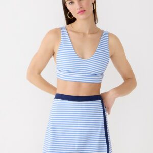 CloudStretch V-neck sports bra in reversible stripe