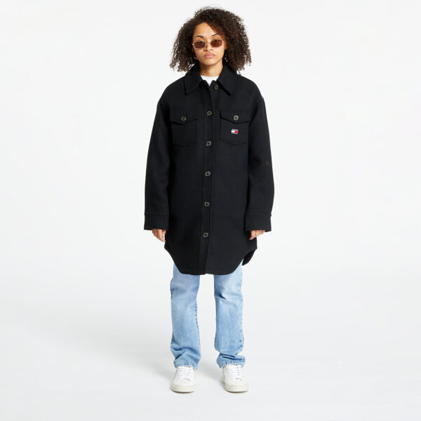 Coat Tommy Jeans Wool Coat Black M