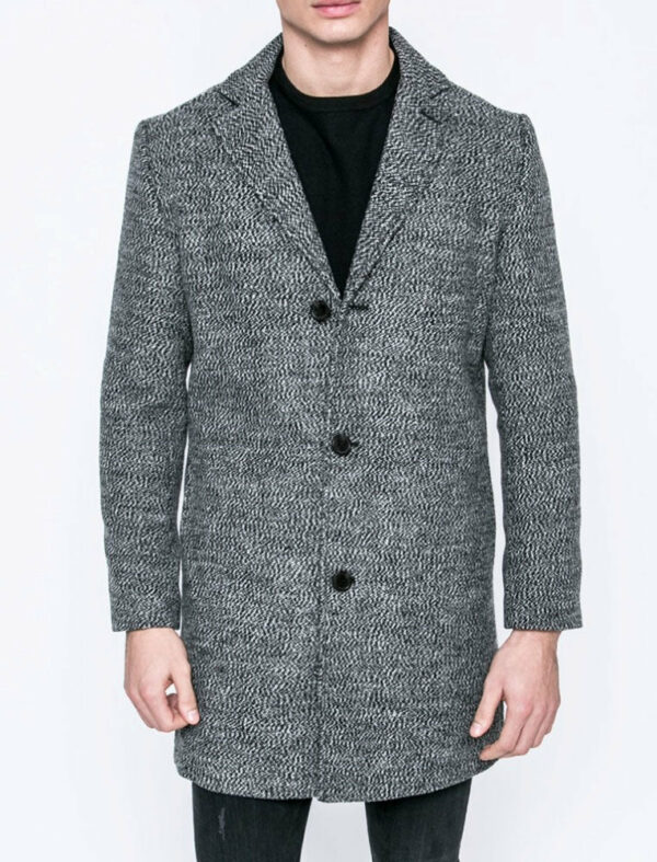 Coats / Jackets Bermondsey Tailored Wool Blend Overcoat in Grey / White / L - Tokyo Laundry