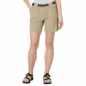 Columbia Sandy River Cargo Short (Tusk/Metal) Women's Shorts