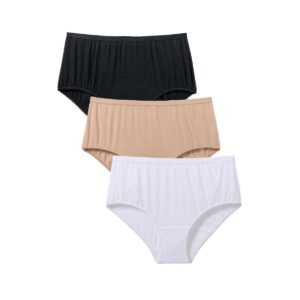 Comfort Choice Plus Size 3-Pack Odor Control Brief - Neutral pack