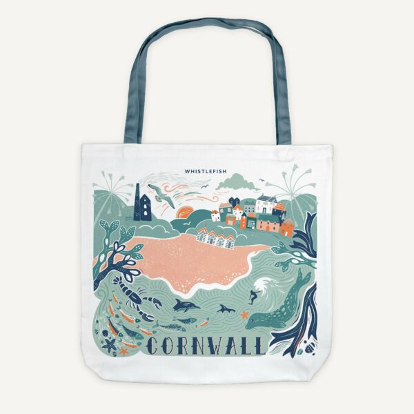 Cornwall Beach Tote Bag