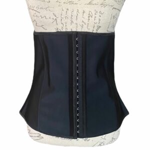 Corset Black 9 Steel Bone Waist Trainer Shapewear Size 2Xl, Women's