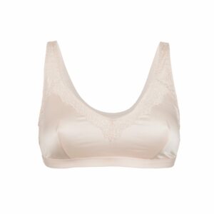 100% Pure Silk and Organic Cotton Wireless Bra - Champagne