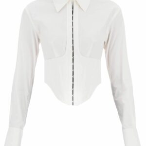 DION LEE cropped shirt with underbust corset