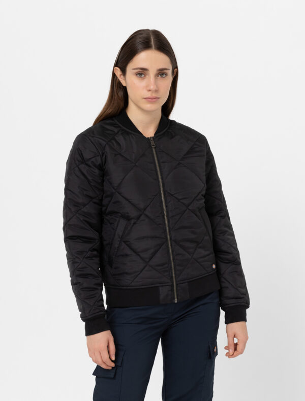 Dickies Quilted Bomber Jacket Woman Black Size M