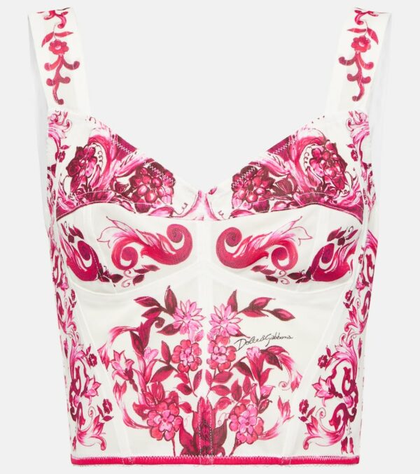 Dolce&Gabbana Majolica printed corset top