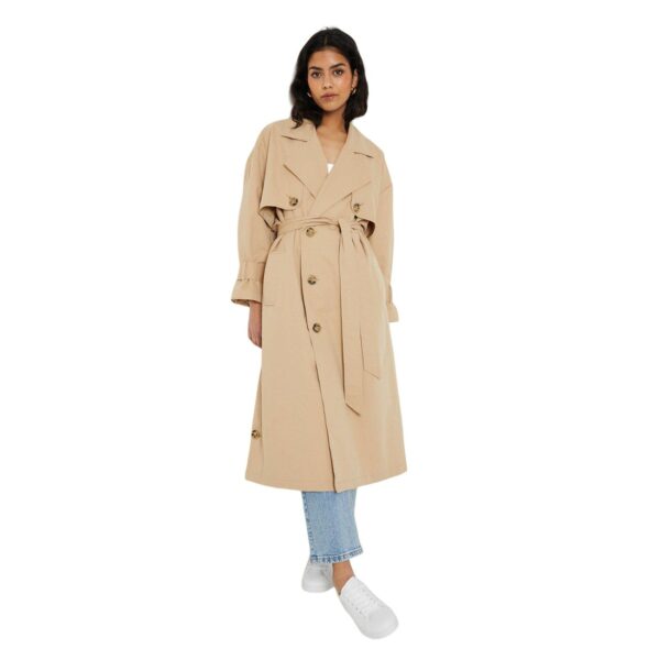 Dorothy Perkins Womens/Ladies Double-Breasted Petite Trench Coat (14 UK) (Mink)