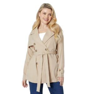 Dorothy Perkins Womens/Ladies Short Trench Coat (8 UK) (Stone)