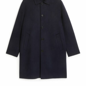 Double-Face Wool Blend Coat - Blue