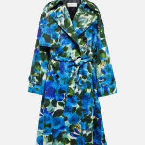 Dries Van Noten Floral cotton trench coat