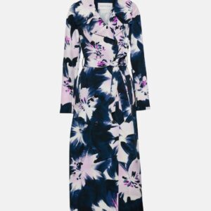 Dries Van Noten Floral printed trench coat