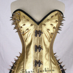 Body-Shaper High Quality GOLD Real Leather Corset