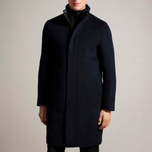 Ederson Wool Blend Funnel Neck Coat