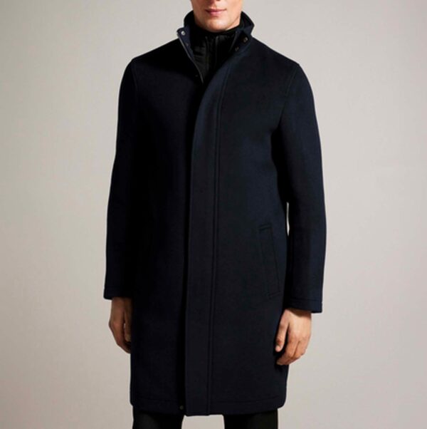 Ederson Wool Blend Funnel Neck Coat