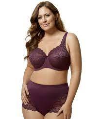 Elila Plum 2311 Stretch Lace Full Coverage Bra