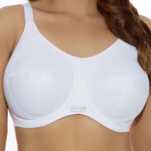 Elomi Energise Full Figure Sports Bra in White at Nordstrom, Size 36E