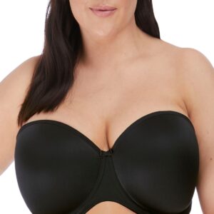 Elomi Women's Plus Size Smooth Underwire Molded Strapless Bra EL4300 - Black