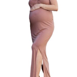 Emilia George Bella Cutout Maternity Maxi Dress in Brown at Nordstrom, Size X-Large