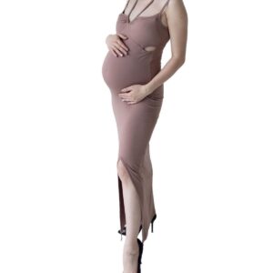 Emilia George Maternity Cutout Sleeveless Bella Dress - Mocha