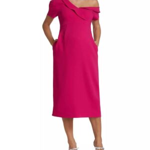 Emilia George Maternity Lauren Off Shoulder Dress - Pink