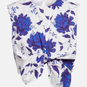 Emilia Wickstead Sierra printed cotton crop top