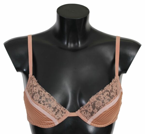 Ermanno Scervino Elegant Nude Lace Push-Up Women's Bra