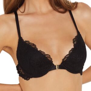 Etam Conquise Underwire Plunge Push-Up Bra in Black at Nordstrom, Size 34B