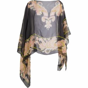 Etro Silk Printed Cape Top