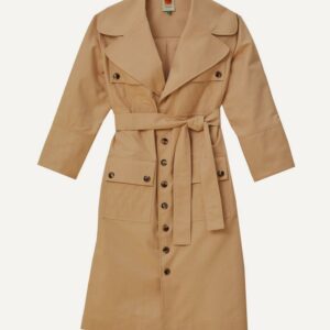 FARM Rio Women's Pockets Over Nude Trench Coat L