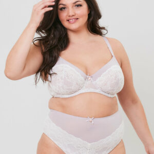 Oola Tonal Lace Balconette Bra Ivory/Latte