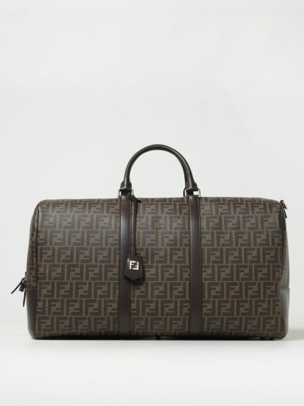 Fendi Duffle bag in coated cotton with FF monogram all-over