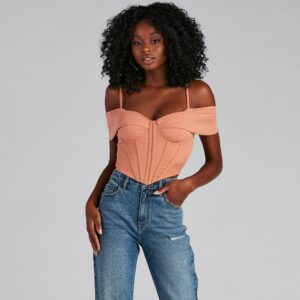 Forever Femme Cold Shoulder Corset