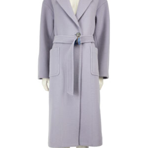 Forte_Forte Purple Wool Belted Long Coat