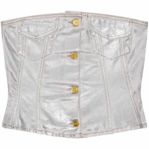 GANNI- Organic Cotton Denim Corset