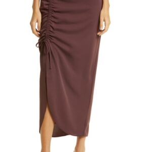 GESTUZ Braya Cinched High Waist Skirt in Fudge at Nordstrom, Size 0 Us