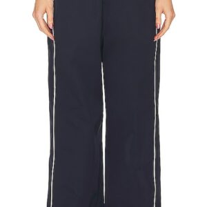 GRLFRND Cinched Waist Wide Leg Pant in Navy. - size M (also in XS, XXS)