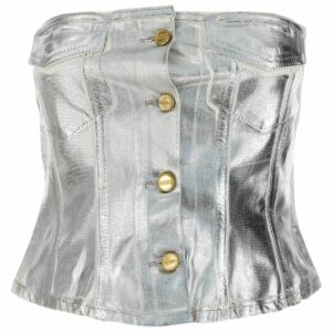 Ganni Organic Cotton Denim Corset