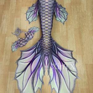 2024 Big Mermaid Tail for Kids Women NO Monofin Mermaid Costume Swimsuit