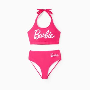 Barbie Mommy and Me Barbie positioning printed one-piece/split swimsuit