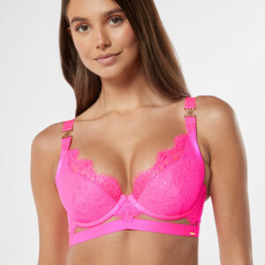 Boux Avenue Bouxtique Saffie balconette bra - Neon Pink - 32C