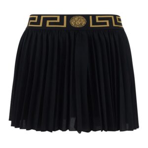 Greca Border Pleated Shorts