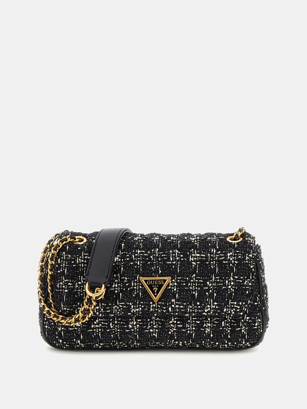 Guess Giully Tweed Crossbody Bag