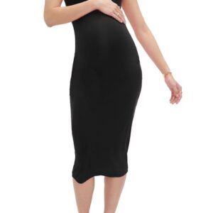 HATCH The Body Maternity Midi Tank Dress in Black at Nordstrom, Size Large