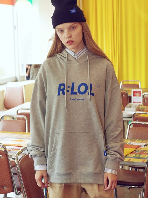 (HD-19703) R:LOL Basic Hoodie T-Shirt Gray