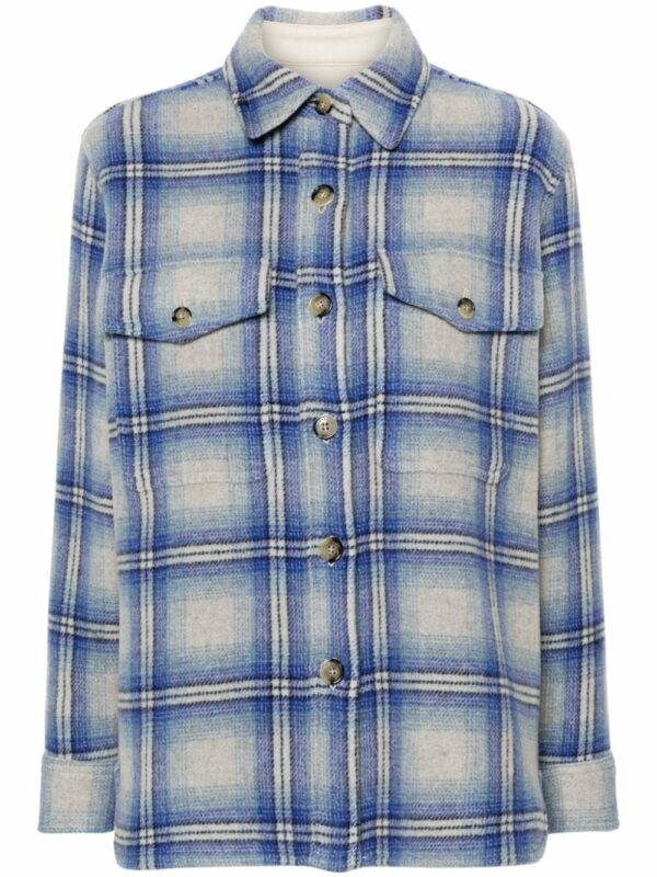 ISABEL MARANT- Faxona Checked Wool Coat