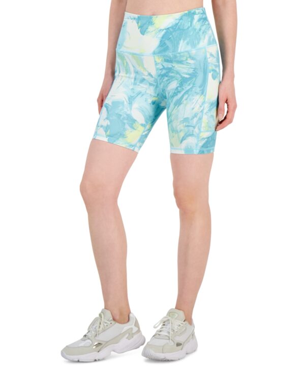 Id Ideology Women's Compression Printed Bike Shorts, Created for Macy's - Sea Shore