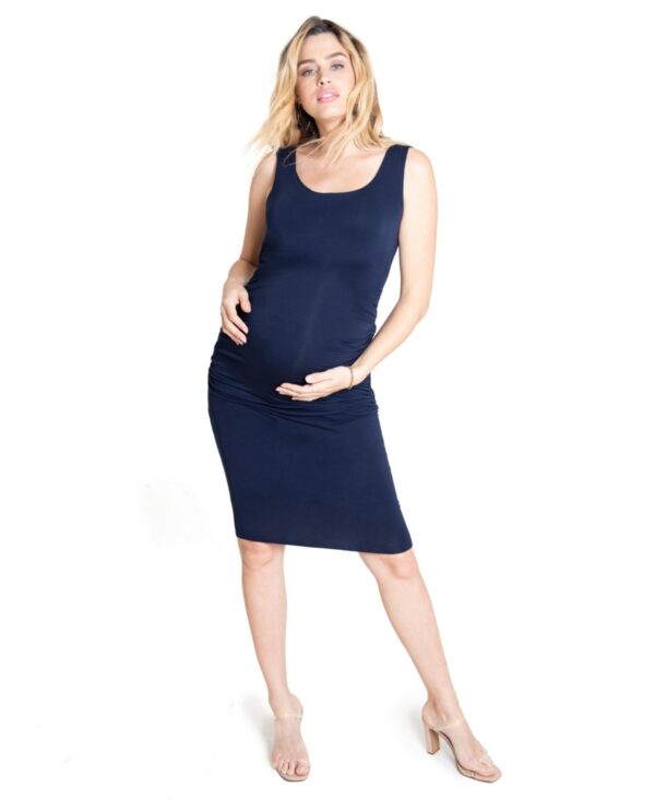 Ingrid + Isabel Maternity Ruched Tank Dress - True Navy