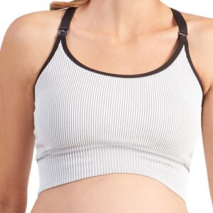 Ingrid & Isabel Seamless Active Maternity/Nursing Bra in Black White Combo at Nordstrom, Size Small