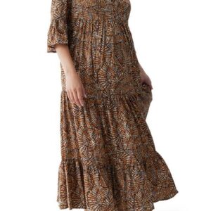 Ingrid & Isabel Tiered Maternity/Nursing Dress in Butterfly Print at Nordstrom, Size Small